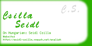 csilla seidl business card